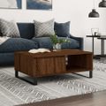 vidaXL Konferenčný stolík hnedý dub 90x60x35 cm kompozitné drevo
