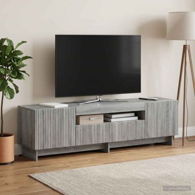vidaXL LED TV kabinet Sivý Sonoma Kompozitné drevo