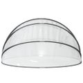 vidaXL Bazénová kupola okrúhla 406x203 cm PVC