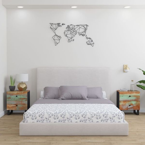 vidaXL Nočné stolíky 2 ks 40x33x46 cm masívne recyklované drevo
