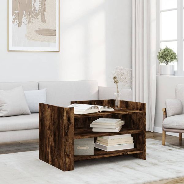 vidaXL Konferenčný stolík dymový dub 80x50x50 cm kompozitné drevo