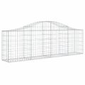 vidaXL Oblúkový gabionový kôš 6 ks 200x30x60/80 cm pozinkované železo