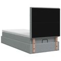 vidaXL Ottoman posteľ s matracom a LED Svetlosivá 100 x 200 cm Látka