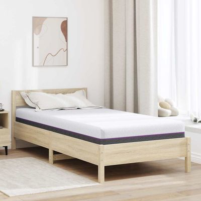 vidaXL Matrac s pamäťovou penou Stredný 90 x 190 cm Biela a šedá