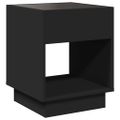 vidaXL Nočný stolík s nekonečnými LED čierny 40x40x50 cm