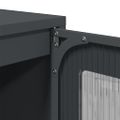vidaXL Highboard Antracit 68x39x107 cm Oceľ
