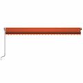 vidaXL Automatická zaťahovacia markíza 600x300 cm oranžová a hnedá