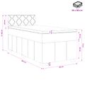 vidaXL Posteľ boxspring s matracom Tmavosivá 90 x 190 cm Látka