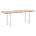 vidaXL Nohy k jedálenskému stolu, biele, 2 ks, 60 x (72-73) cm, oceľové