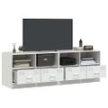 vidaXL TV skrinky 2 ks biele 67x39x44 cm oceľ