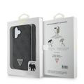 Puzdro Guess pre iPhone 16 6,1" GUHCP16SP4TDSCPK Leather Metal Logo Strass Crossbody čierne