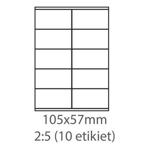 etikety Samolepiace 105x57 univerzálne biele (1000 listov A4/bal.)