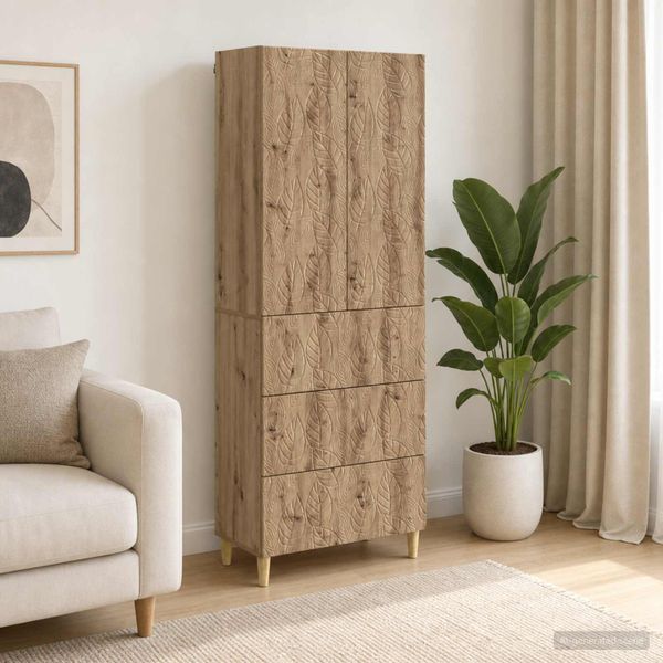 vidaXL Sada skríň 2 ks 66 x 34,5 x 90 cm Kompozitné drevo Dub artisan
