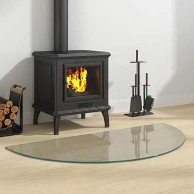 vidaXL Krbová sklenená doska polkruhová 1000x500 mm