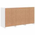 vidaXL Komoda s LED svetlami biela 123x37x67 cm