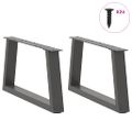 vidaXL Nohy konferenčného stolíka v tvare V, 2 ks, antracitové, 70 x (30-31,3) cm, oceľ