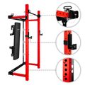 Multifunkčný skladací posilňovací stojan - Power Rack HMS KLT34 červený