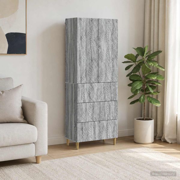 vidaXL Sada skríň 2 ks 66 x 34,5 x 90 cm Kompozitné drevo Sivý Sonoma