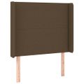 vidaXL Čelo postele so záhybmi tmavohnedé 83x16x118/128 cm látka