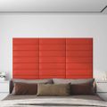 vidaXL Nástenné panely 12 ks červené 60x15 cm umelá koža 1,08 m²