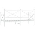 VidaXL Denná posteľ bez matraca Biela 75x190 cm Oceľ