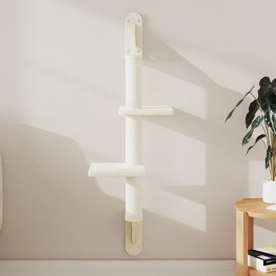 vidaXL Nástenné škrabadlo pre mačky krémové 108 cm