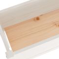 vidaXL Záhradné kvetináče 2 ks biele 110x31x70 cm borovicový masív
