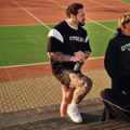 Tričko Premium Heavyweight Varsity Black - GymBeam, veľkosť M