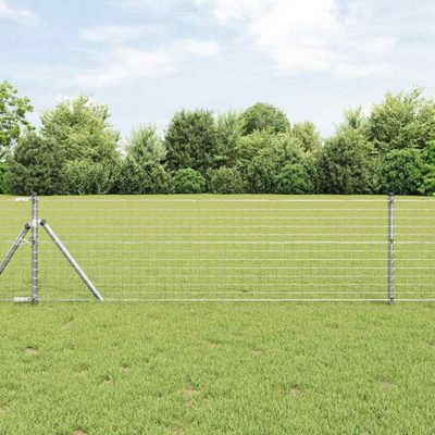 vidaXL Stĺp na plot. 12 ks Strieborná 50 cm Povrchovo upravená oceľ