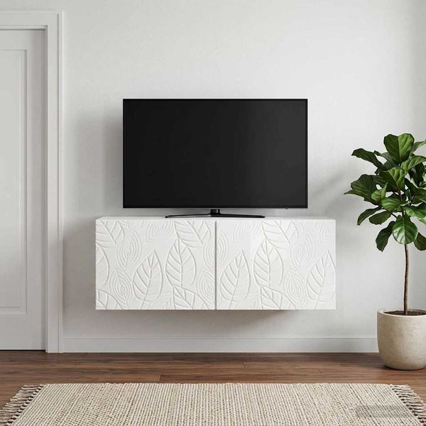 vidaXL Nástenná TV skrinka 59,5 x 41 x 30 cm Biela s vysokým leskom