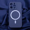 Silikónové puzdro Mag pre iPhone 15 Plus 6,7" tmavomodré