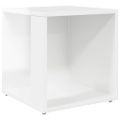vidaXL Príručný stolík lesklý biely 33x33x34,5 cm drevotrieska