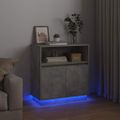 vidaXL LED komoda Betónovo sivá 71 x 34,5 x 75 cm Kompozitné drevo