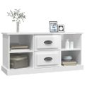 vidaXL TV skrinka lesklá biela 99,5x35,5x48 cm kompozitné drevo
