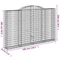 vidaXL Oblúkový gabionový kôš 300x30x180/200 cm pozinkované železo