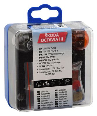 Žiarovky servisný box ŠKODA OCTAVIA III H7+H8