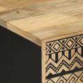 vidaXL TV skrinka čierna 105x33,5x46 cm masívne hrubé drevo mango