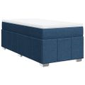 vidaXL Posteľný rám boxsping s matracom modrý 80x200 cm látka