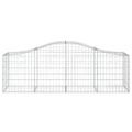 vidaXL Oblúkový gabionový kôš 15 ks 200x50x60/80 cm pozinkované železo