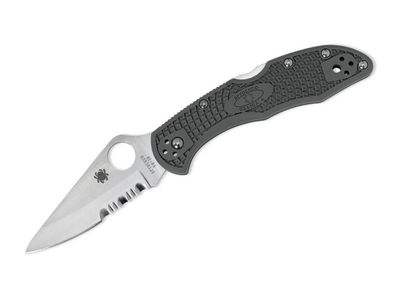 Spyderco C11PSFG Delica 4 vreckový nôž 7,5cm, Satin, zelená, FRN