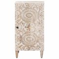 vidaXL Servírovacia skriňa Biela 40 x 33,5 x 75 cm Masívne mango drevo