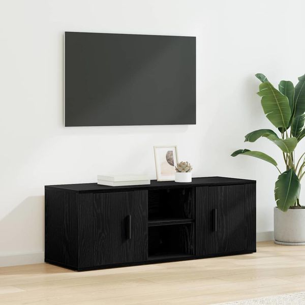 vidaXL TV skrinka Čierny dub 100 x 31,5 x 35 cm Kompozitné drevo