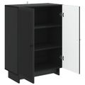 vidaXL Servírovacia skriňa Čierna 66 x 34,5 x 90 cm Kompozitné drevo