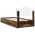 vidaXL Úložná posteľ Dymová dub 90 x 200 cm Kompozitné drevo