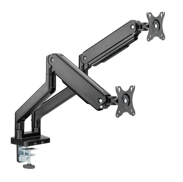 Držiak monitora Brateck LDT60-C024 dve ramená vedľa seba mechanická pružina Heavy Duty