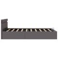 vidaXL Hydraulický posteľný rám+úložný priestor s LED sivý 140x200 cm