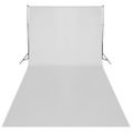 vidaXL Fotografické vybavenie: biele fotopozadie 600x300cm+osvetlenie