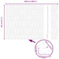vidaXL Hexagonálny plot s stĺpom 25 x 0,8 m PVC potiahnutá oceľ Sivá