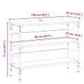 vidaXL Konzolový stôl Staré drevo 100 x 32 x 75 cm Kompozitné drevo