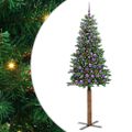 vidaXL Úzky vianočný stromček Zelená 210 cm